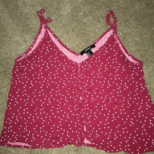 Red, white starred crop top.